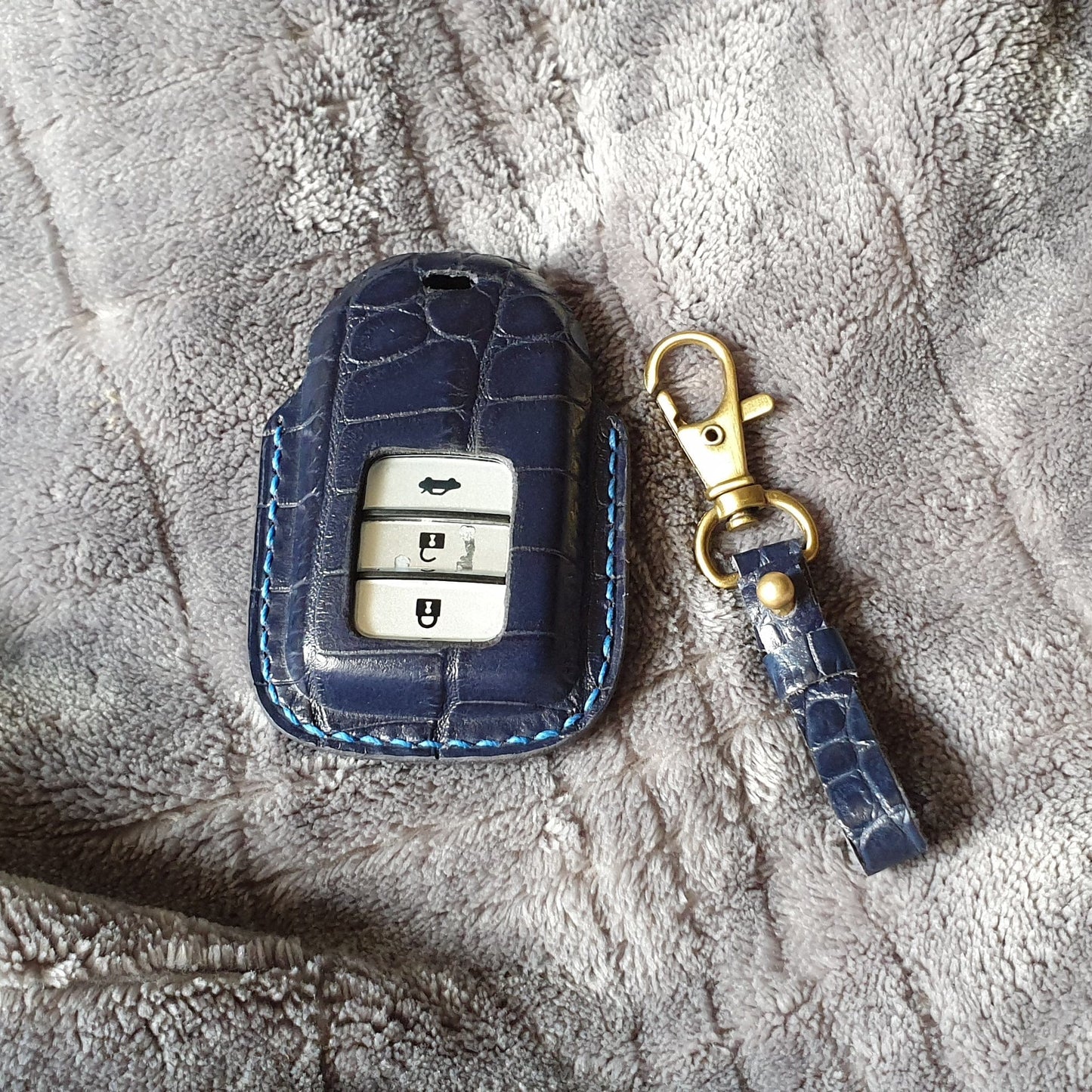 Indianleathercraft Honda car remote leather case