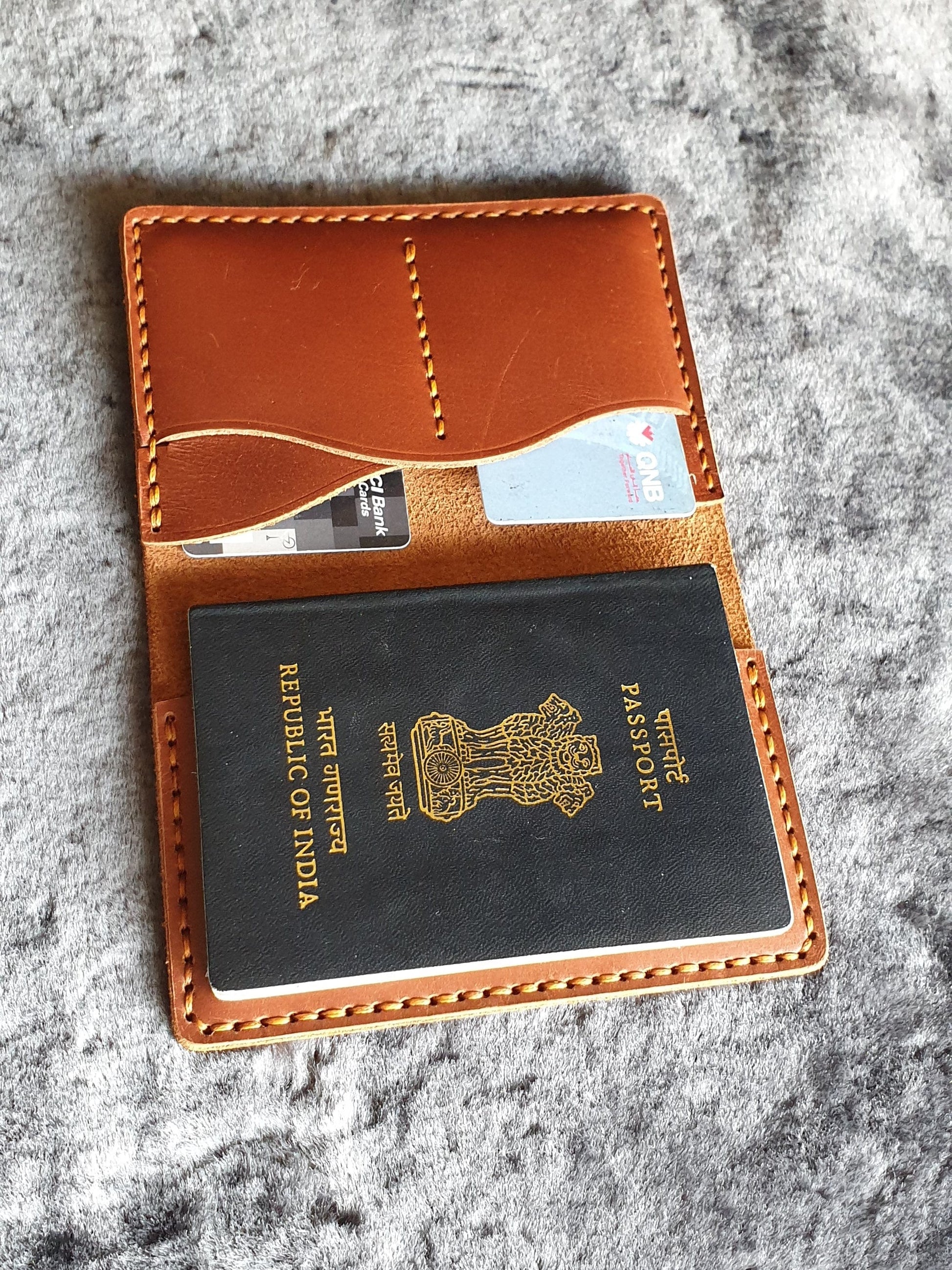 leather passport wallet - Indianleathercraft