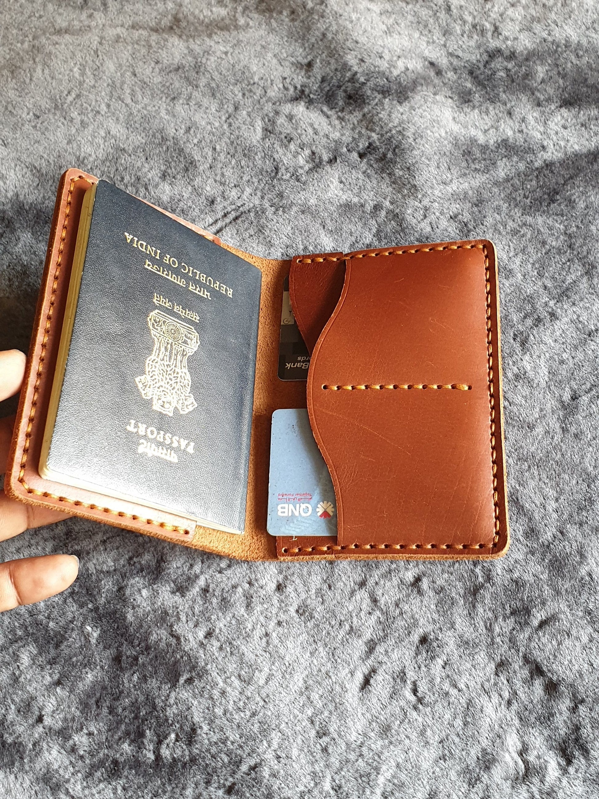 leather passport wallet - Indianleathercraft