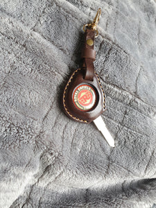 Indianleathercraft royal enfield key case Right cut / Brown Royal Enfield leather key cover