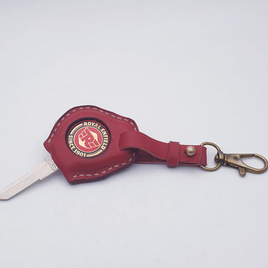 Royal enfield leather key case - Indianleathercraft