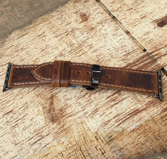 leather Apple watch strap - Indianleathercraft