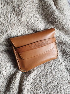 Indianleathercraft Tan Handmade minimalist fullgrain leather wallet