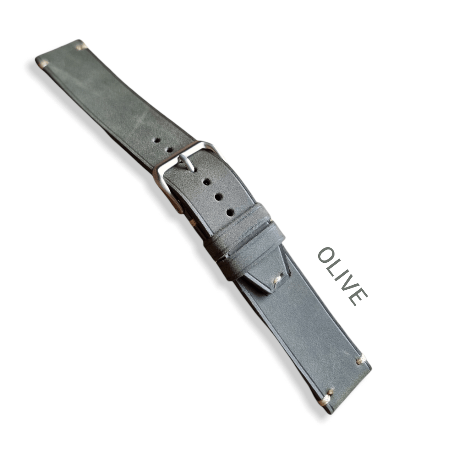 Indianleathercraft vintage leather bands 18mm / Olive Vintage leather watch strap