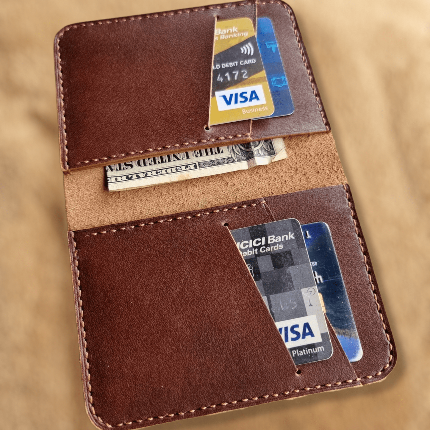 Indianleathercraft Wallets & Money Clips Full grain leather card holder