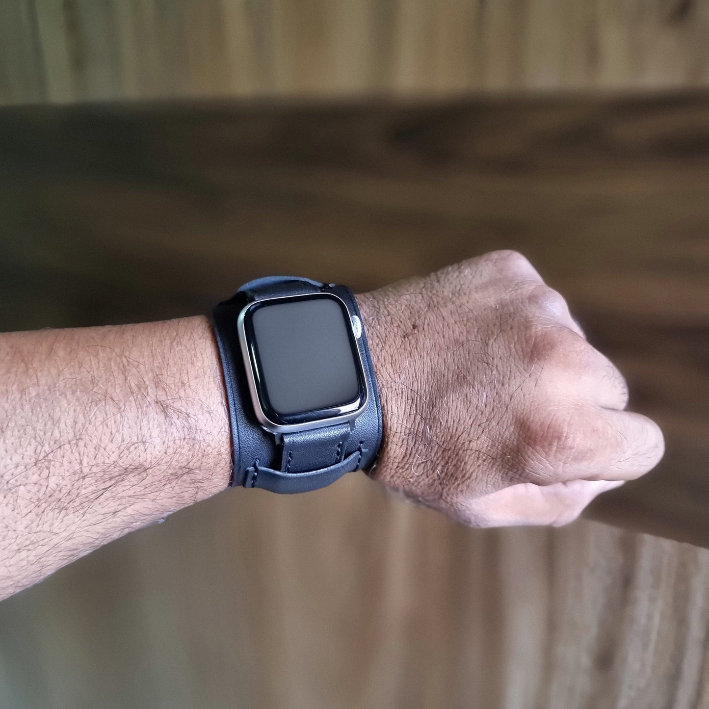 Indianleathercraft Watch Bands Apple watch cuff leather strap