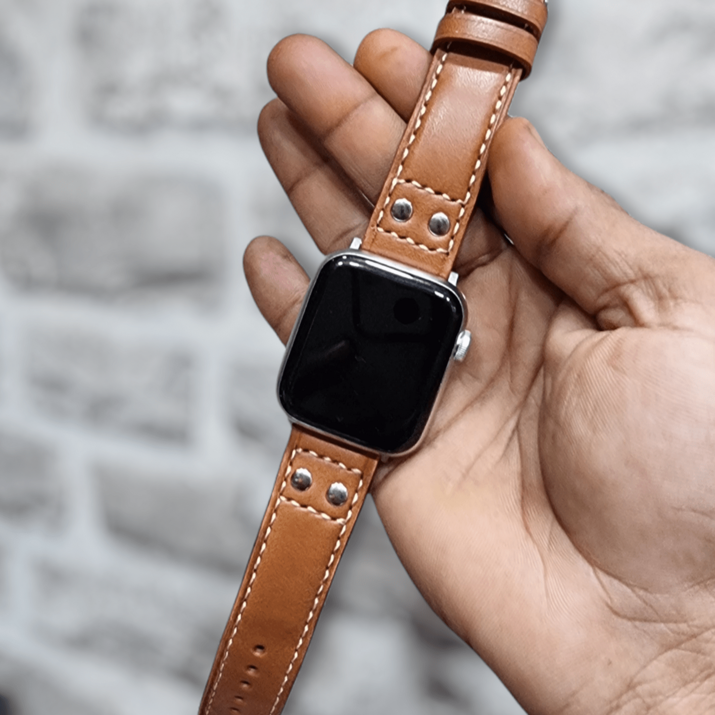 Indianleathercraft Watch Bands Handmade leather apple watch strap