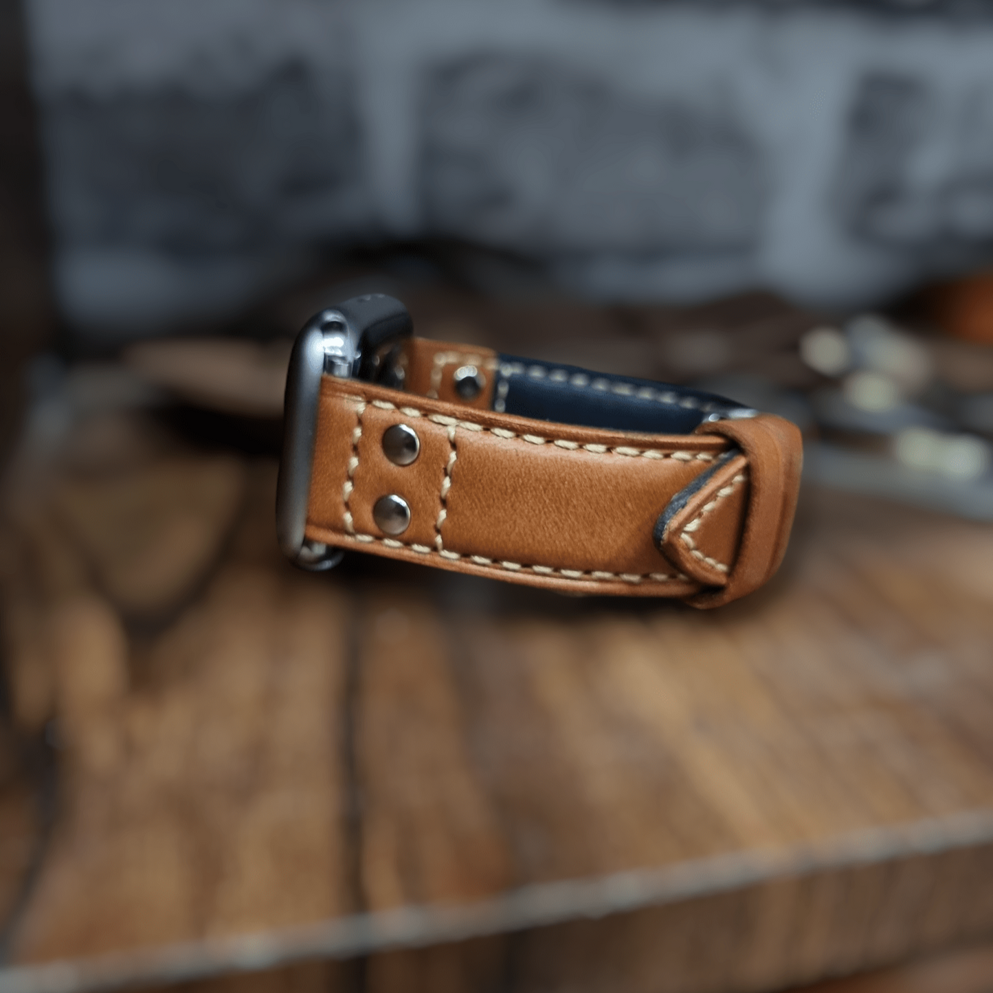 Indianleathercraft Watch Bands Handmade leather apple watch strap