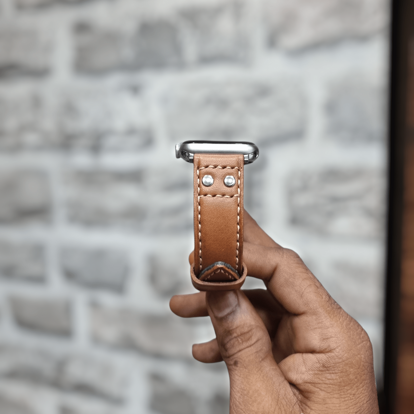Indianleathercraft Watch Bands Handmade leather apple watch strap