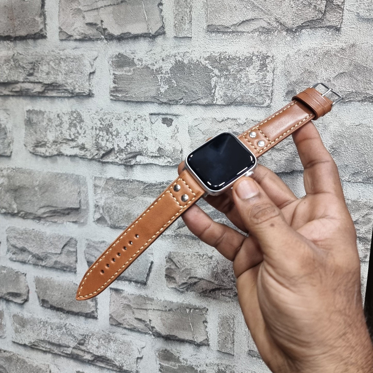 Indianleathercraft Watch Bands Handmade leather apple watch strap