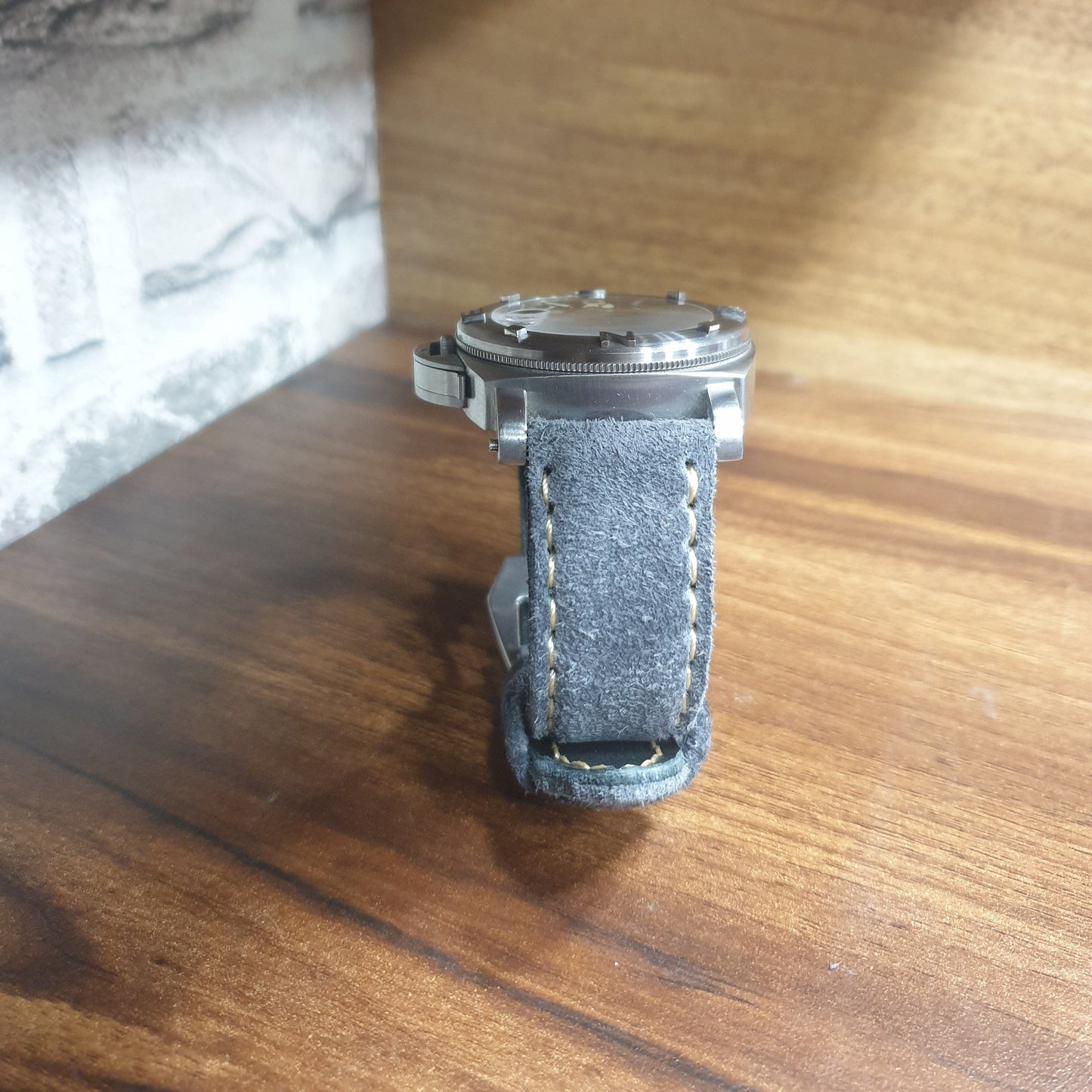 Indianleathercraft Watch Bands Handmade suede leather panerai strap