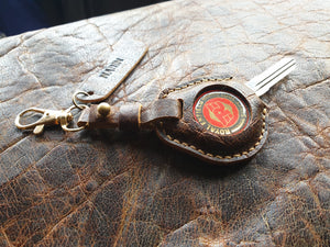 royal enfield modified bullet leather key cover best quality made in india
