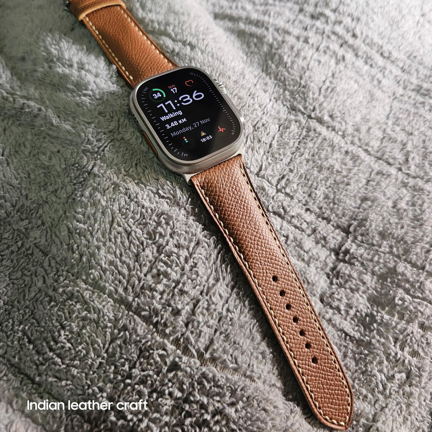 Indianleathercraft applewatchband Apple watch ultra Epsom leather apple watch bands