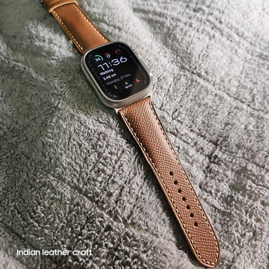 Indianleathercraft applewatchband Apple watch ultra Epsom leather apple watch bands