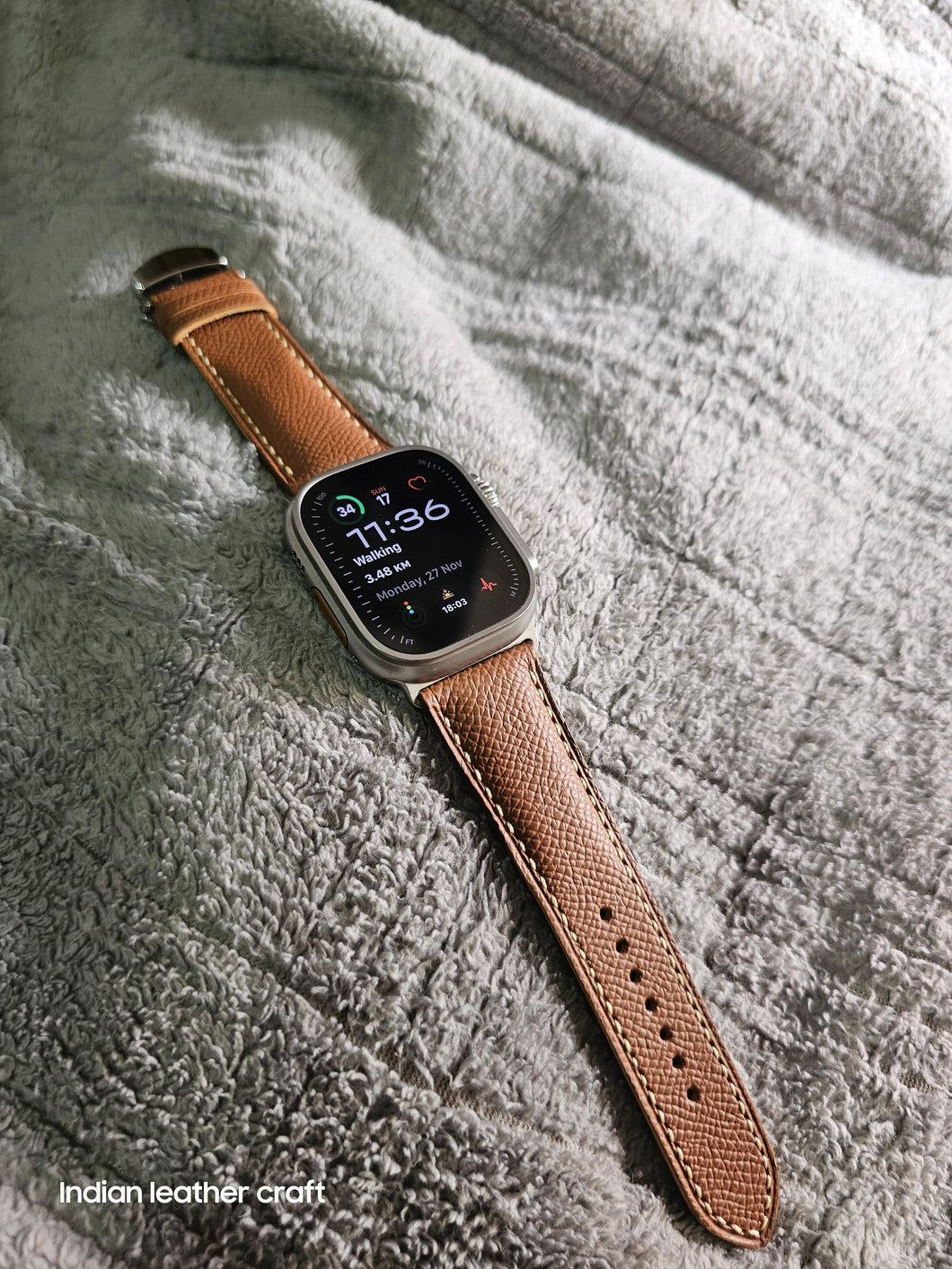 Indianleathercraft applewatchband Apple watch ultra Epsom leather apple watch bands