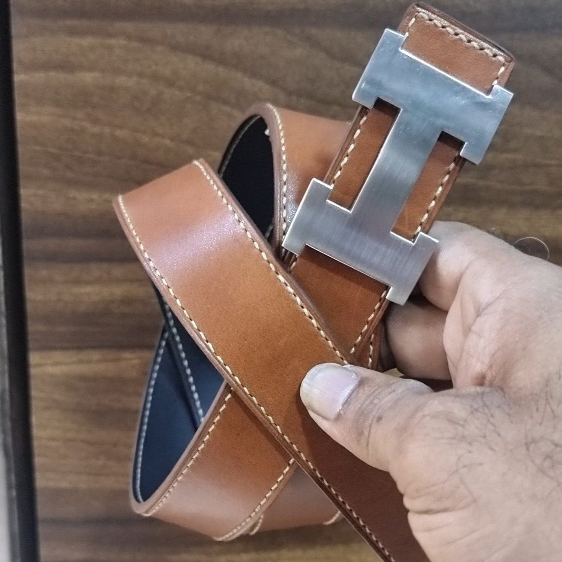 Handmade leather belt for men Indianleathercraft