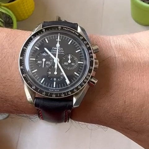 Indianleathercraft Black / 20mm Horween leather watch strap