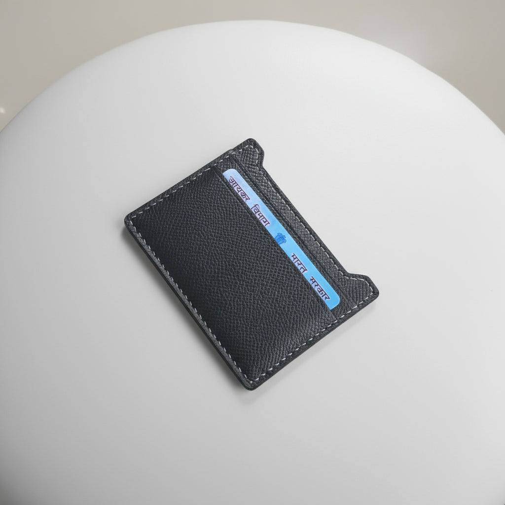 Indianleathercraft Card holders Black Epsom leather card holder