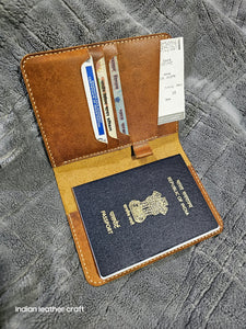 Indianleathercraft Handmade leather passport wallet