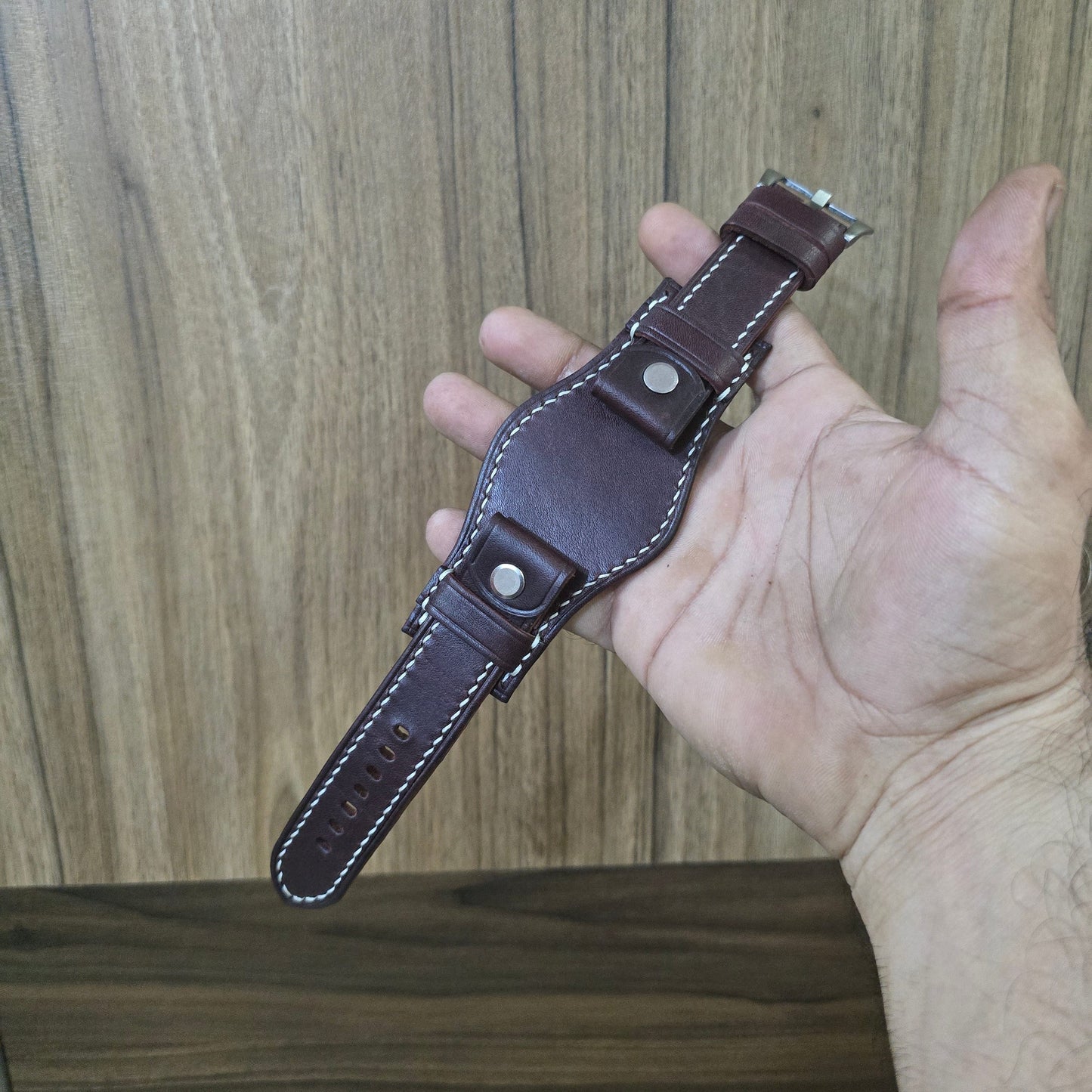 Indianleathercraft Horween USA leather bund strap