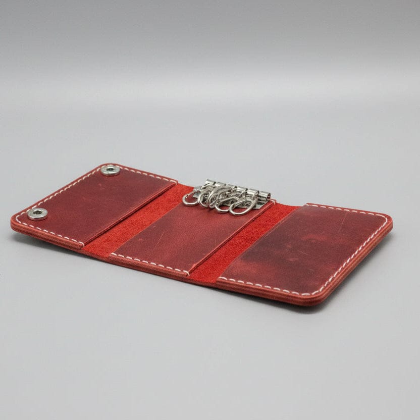 Indianleathercraft Keychains Red Leather key pouch