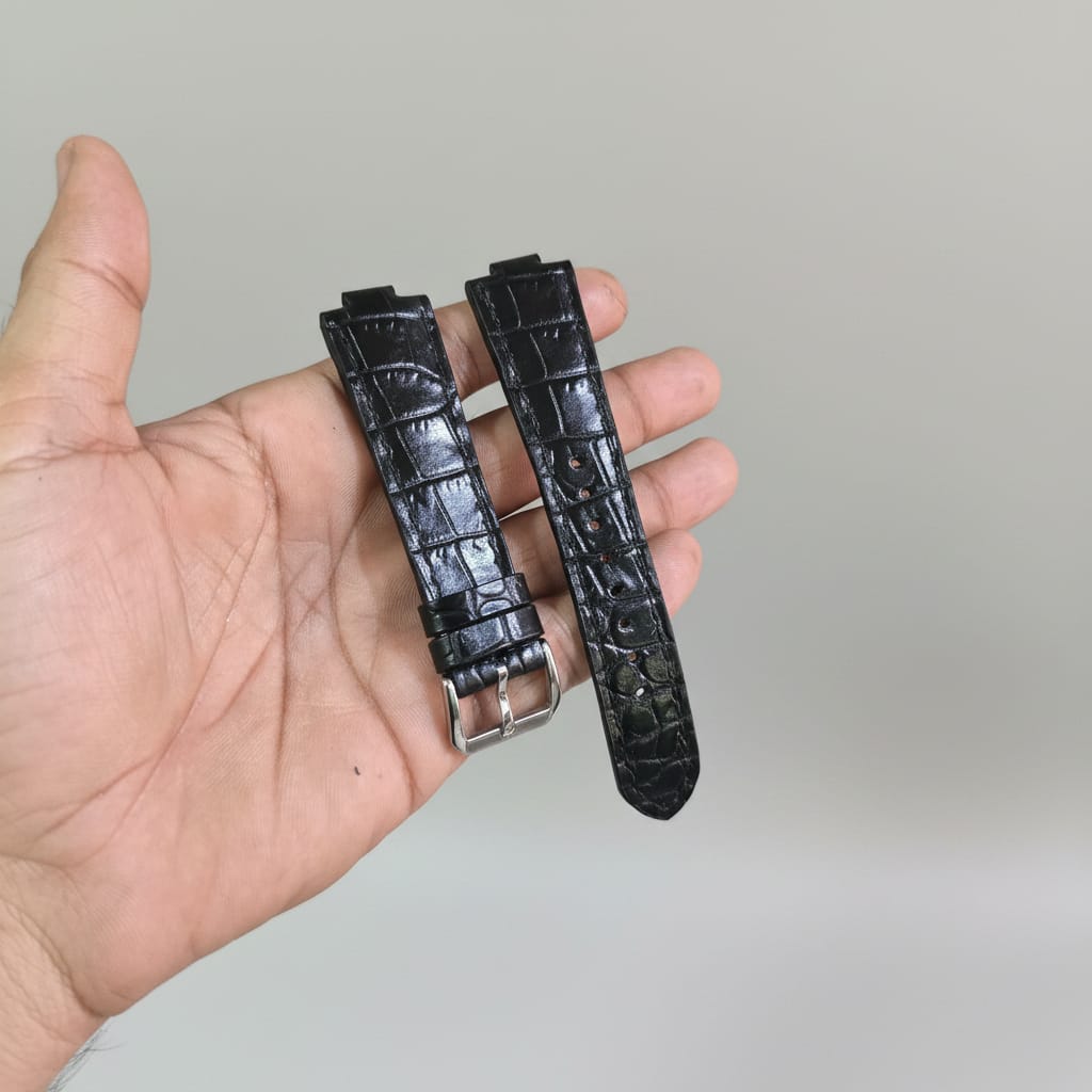 Indianleathercraft leather strap Black Handmade citizen tsyousa leather strap