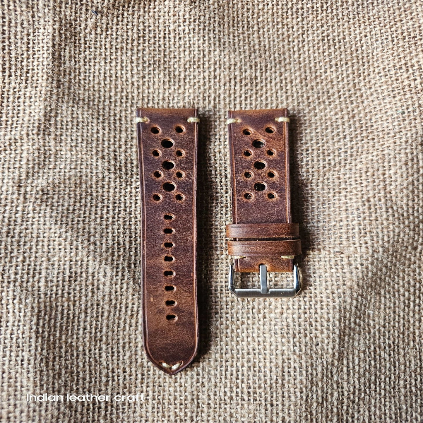 vintage racing leather strap