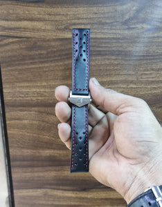 Indianleathercraft Leather strap for tag heuer carrera