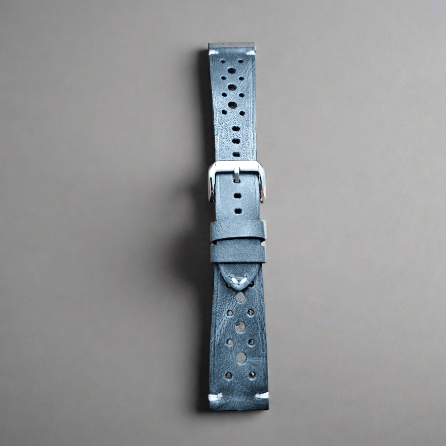 Grey vintage racing strap