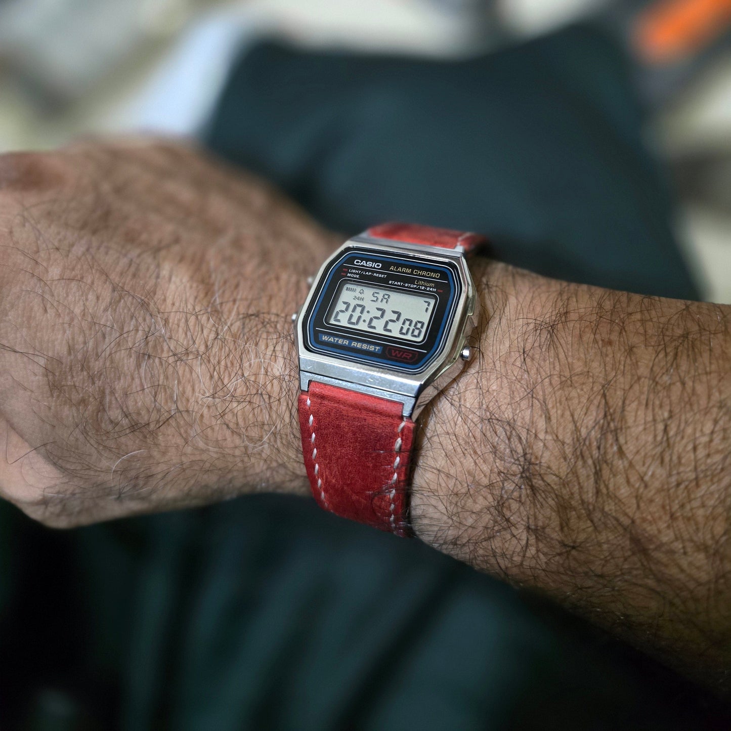 Indianleathercraft leather strap Handmade Casio A158 WA leather strap