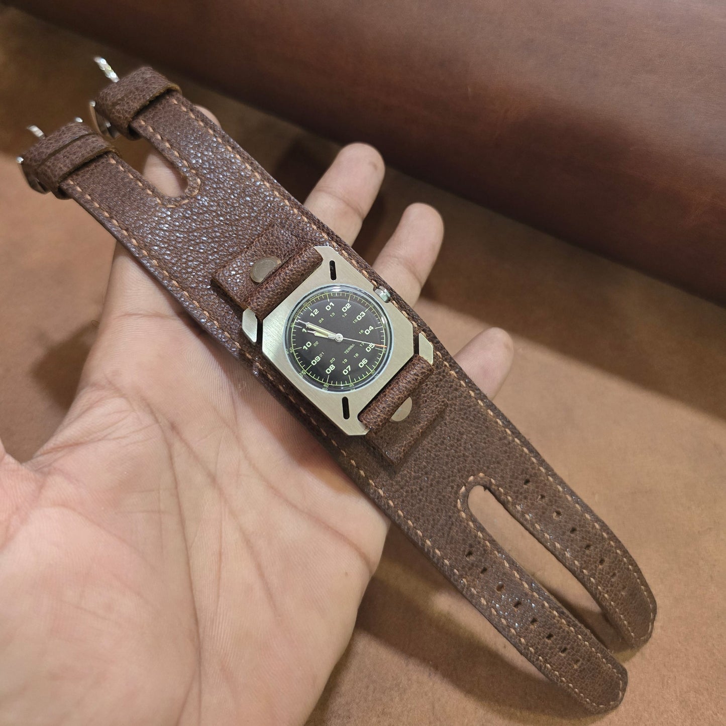 Indianleathercraft leather strap Handmade DWC Terra strap