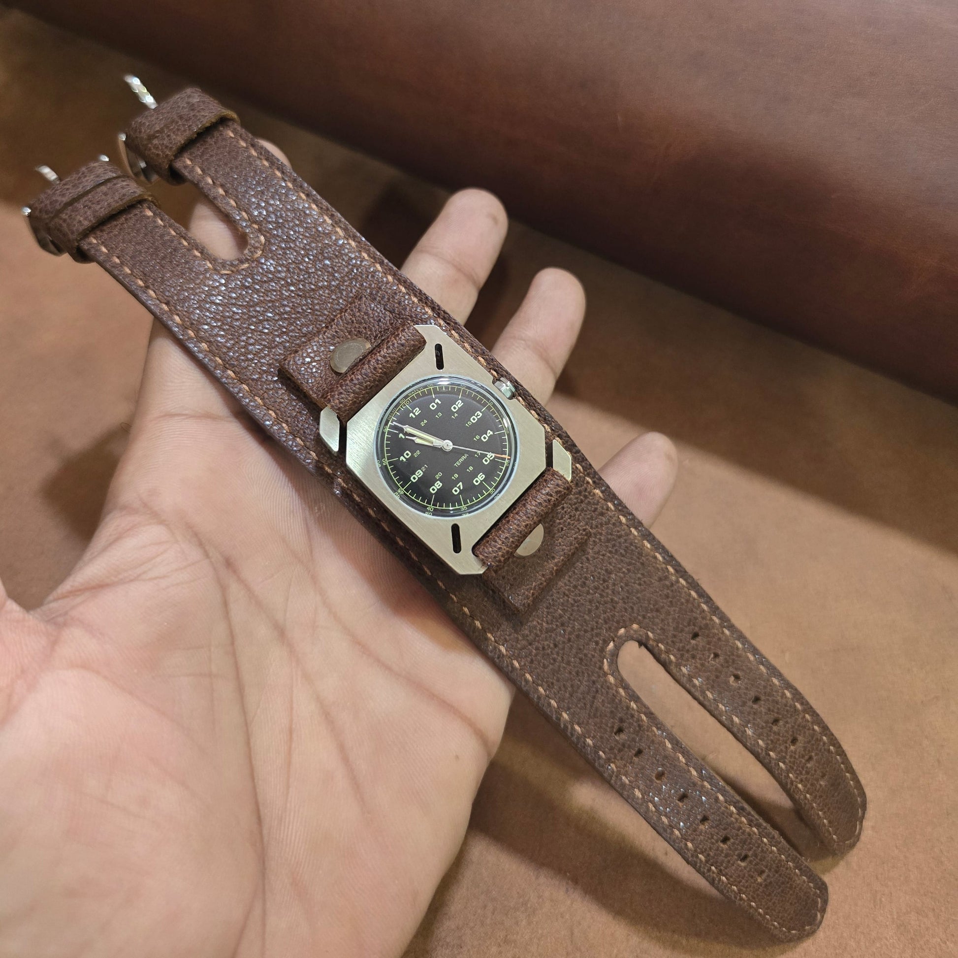 Indianleathercraft leather strap Handmade DWC Terra strap