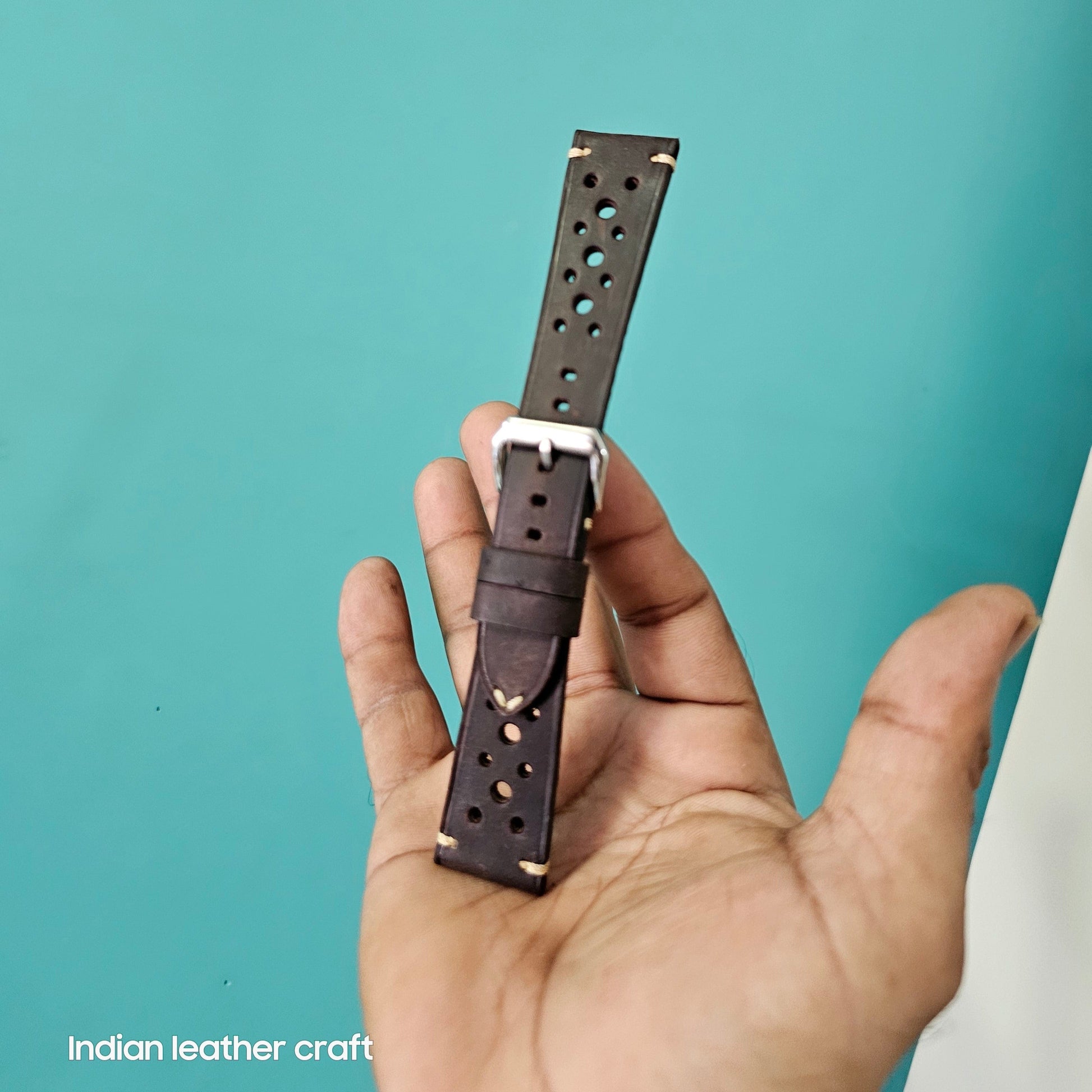 Indianleathercraft leather strap Handmade vintage racing strap