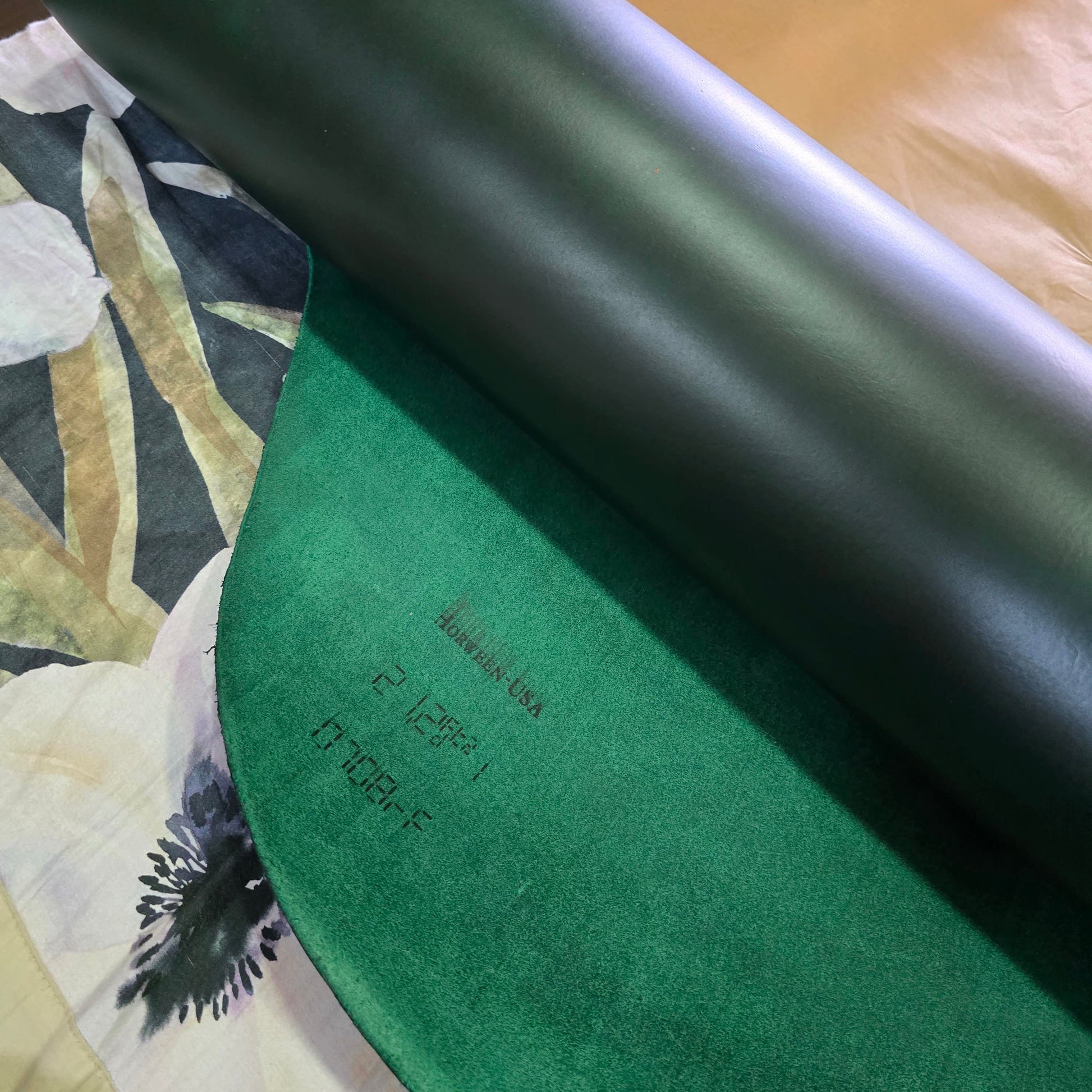 Indianleathercraft leather strap Horween Golf Green Cavalier Leather Strap