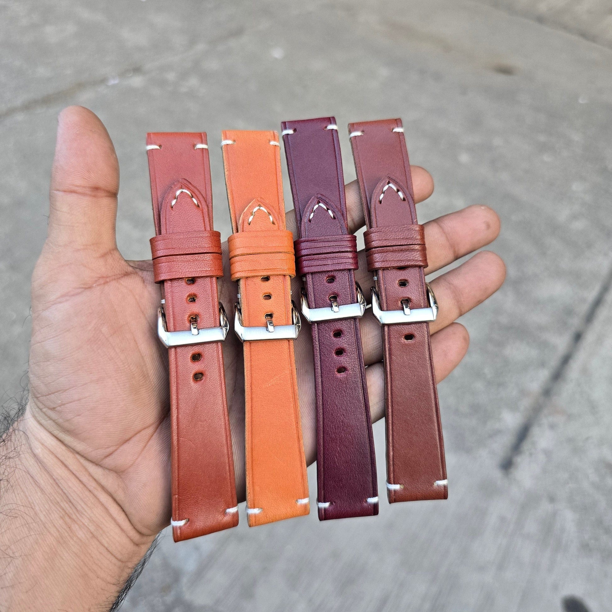 Indianleathercraft leather strap Wickett & Craig USA Full grain leather straps