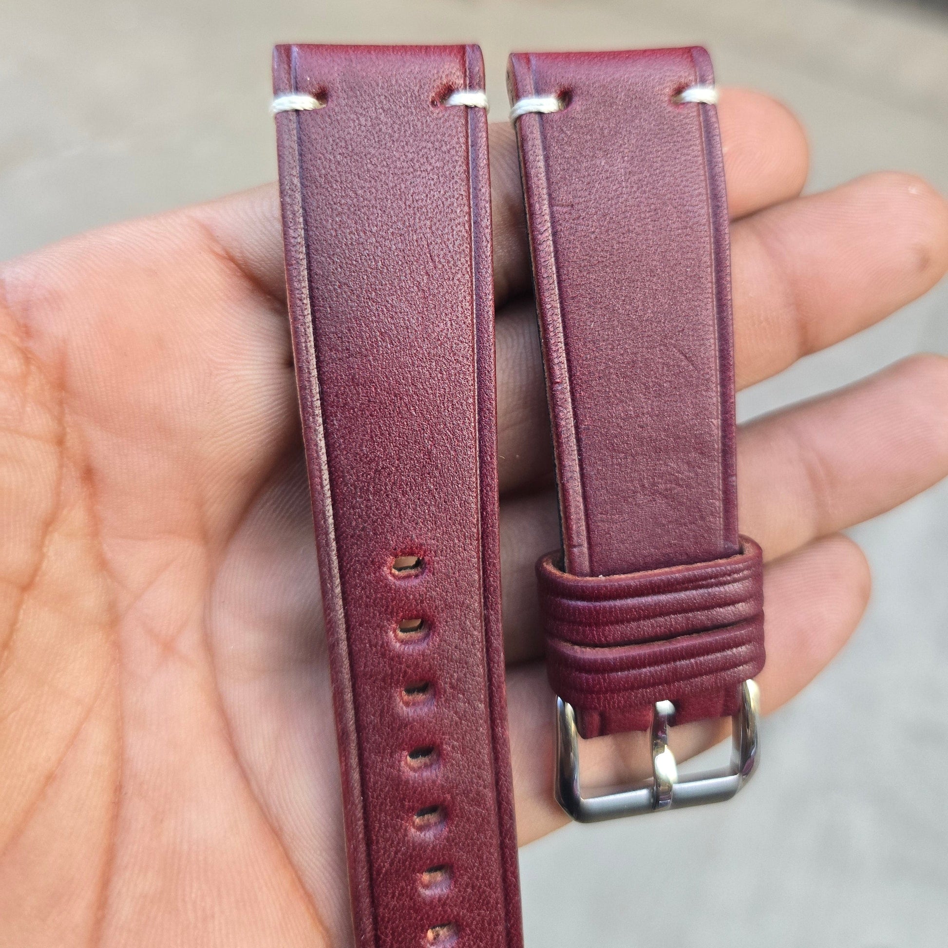 Indianleathercraft leather strap Wickett & Craig USA Full grain leather straps