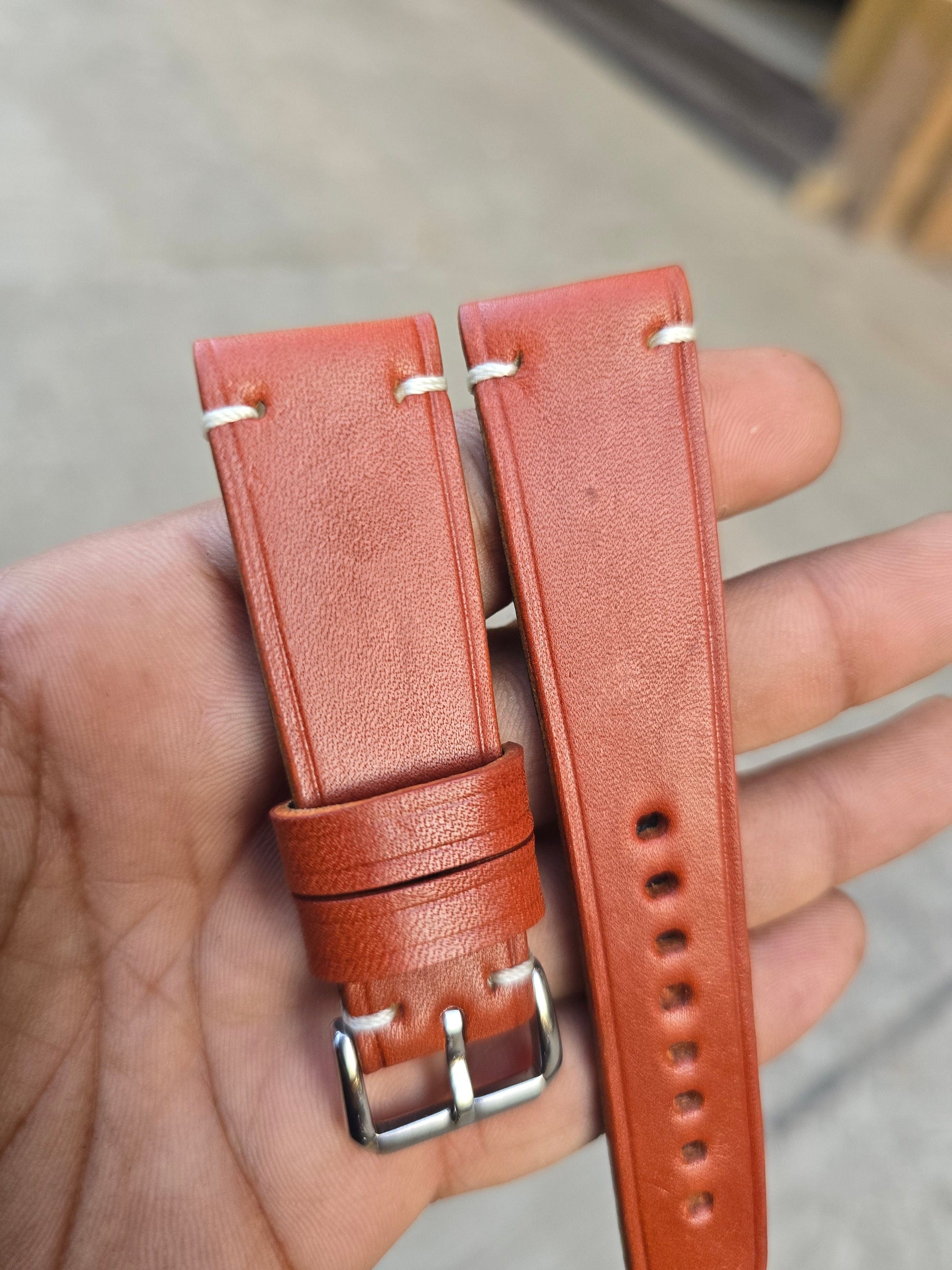 Indianleathercraft leather strap Wickett & Craig USA Full grain leather straps