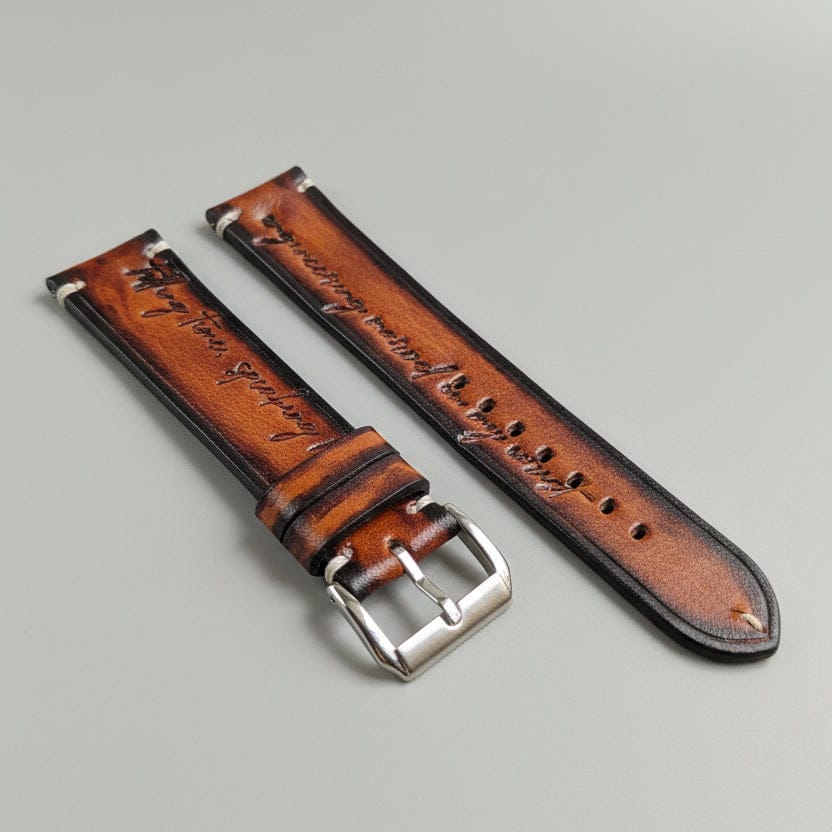 Luxury leather watch strap - Indianleathercraft