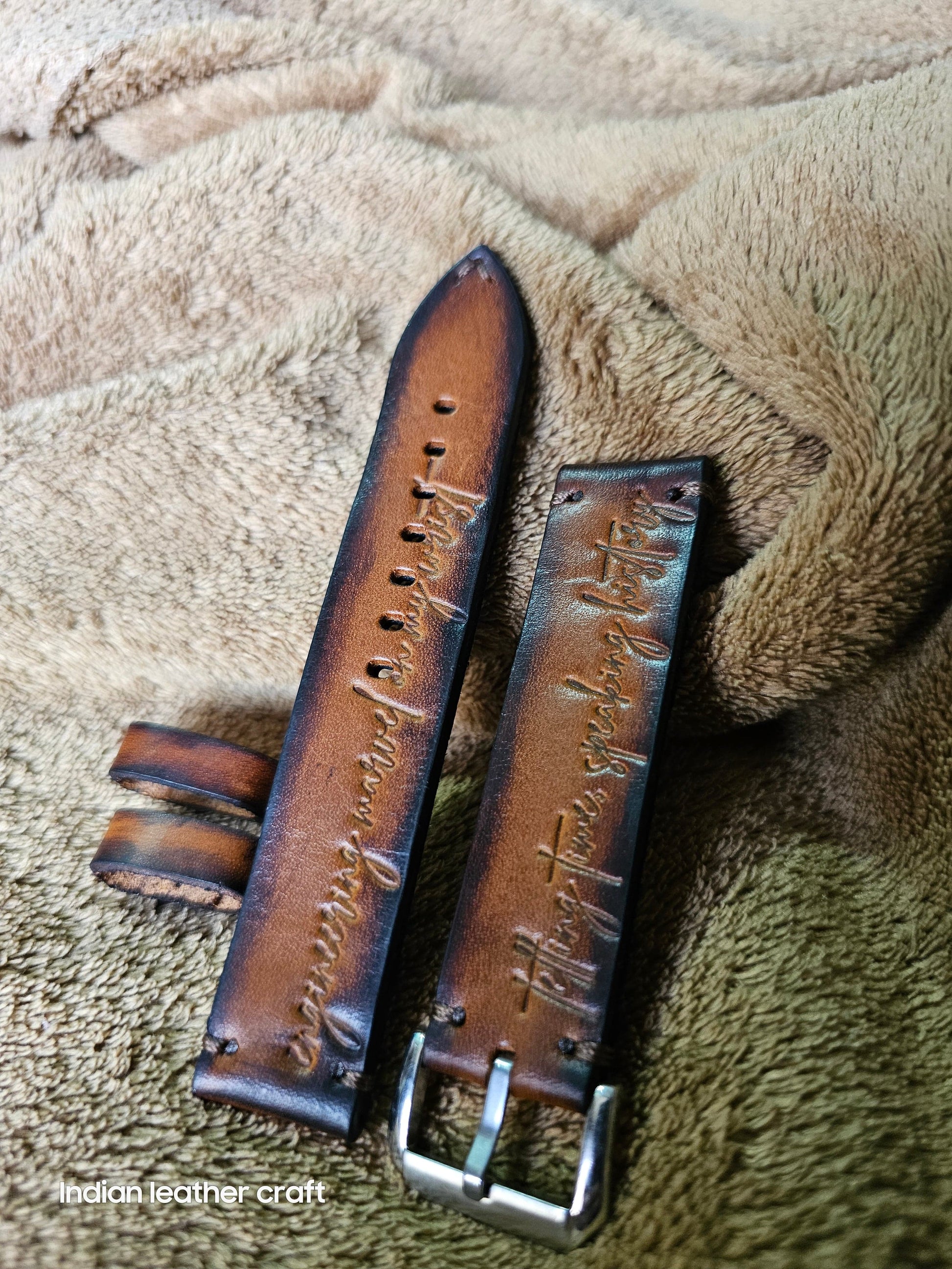 Indianleathercraft leather watch bands Leather watch strap