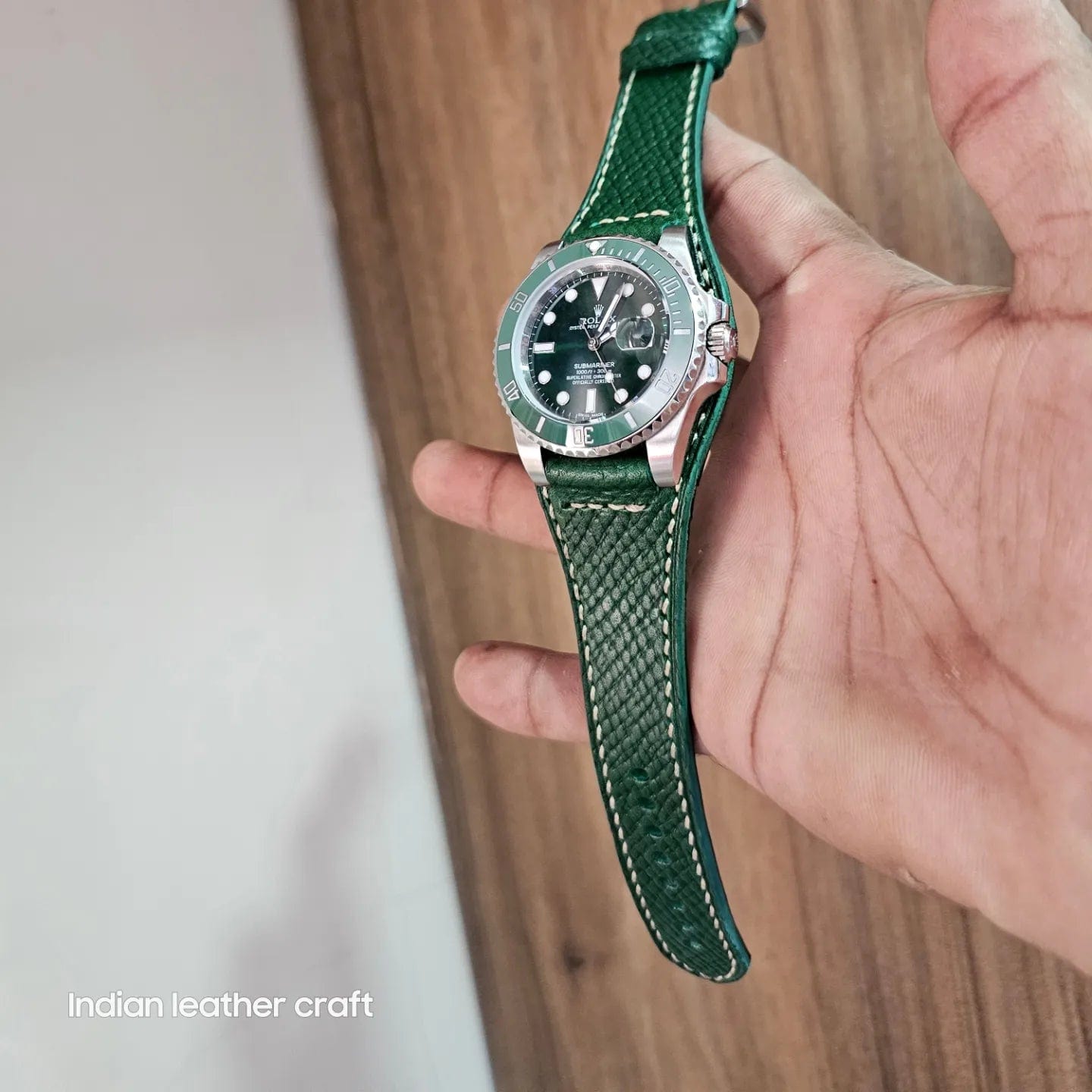 Leather watch strap for Rolex