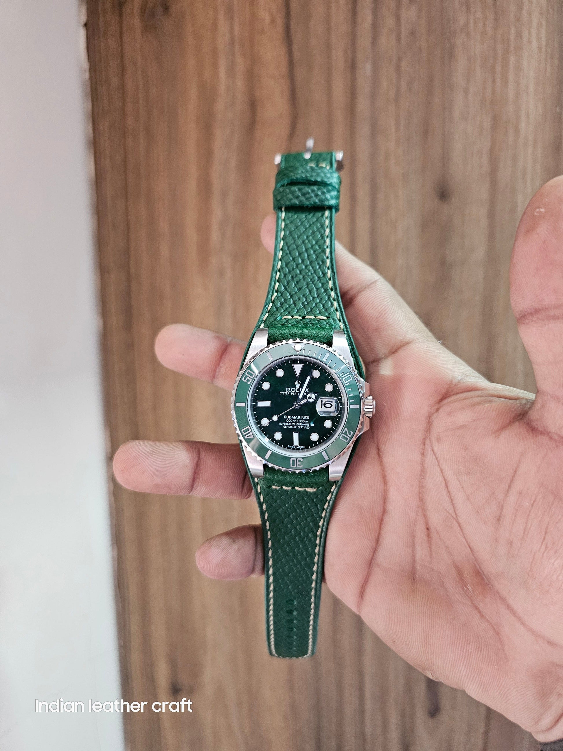 Indianleathercraft Leather watch strap for Rolex