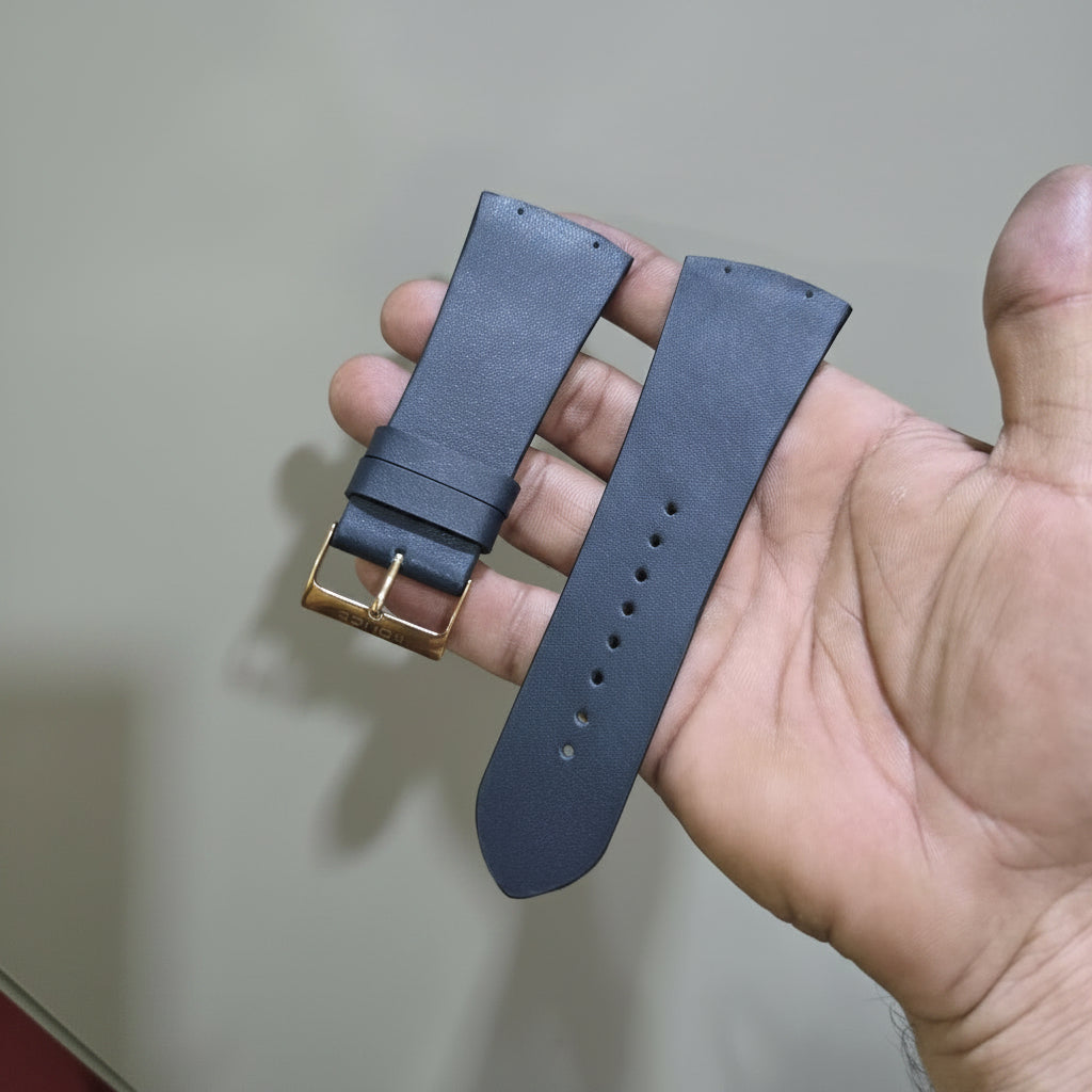 Indianleathercraft Navy / 26mm Handmade Police watch strap