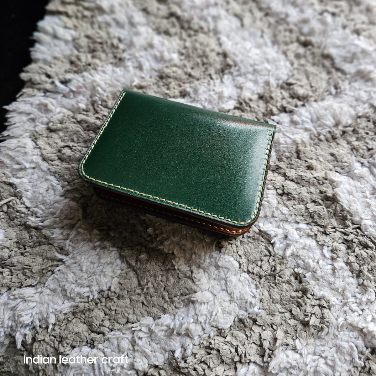 Shell cordovan leather wallet - Indianleathercraft