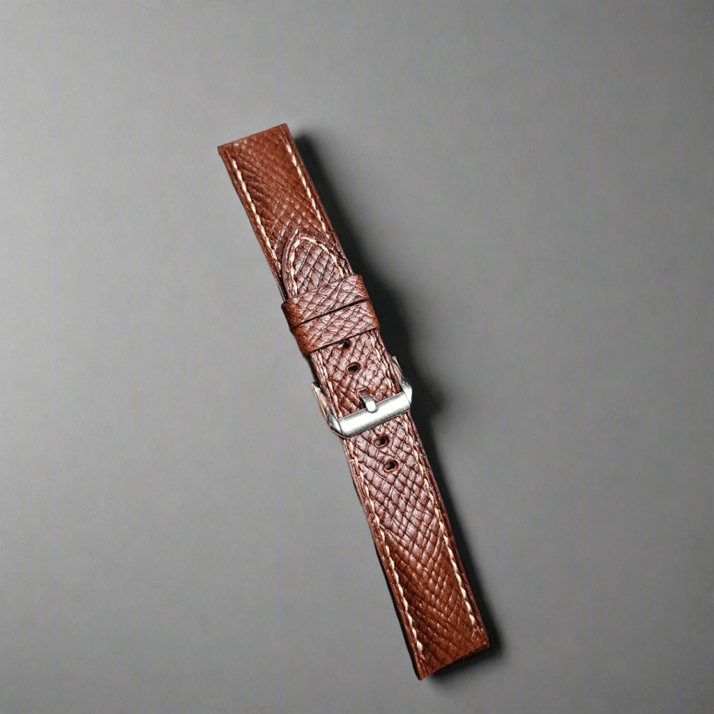 Indianleathercraft straps Brown / 18mm Handmade Italian leather strap