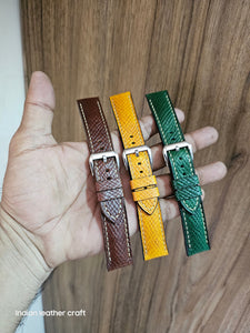 Indianleathercraft straps Handmade Italian leather strap