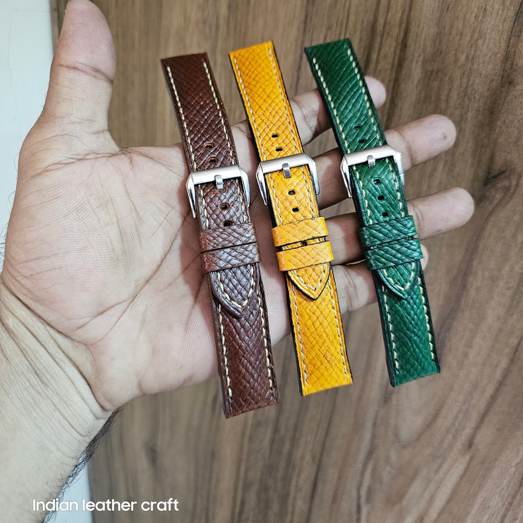 Indianleathercraft straps Handmade Italian leather strap