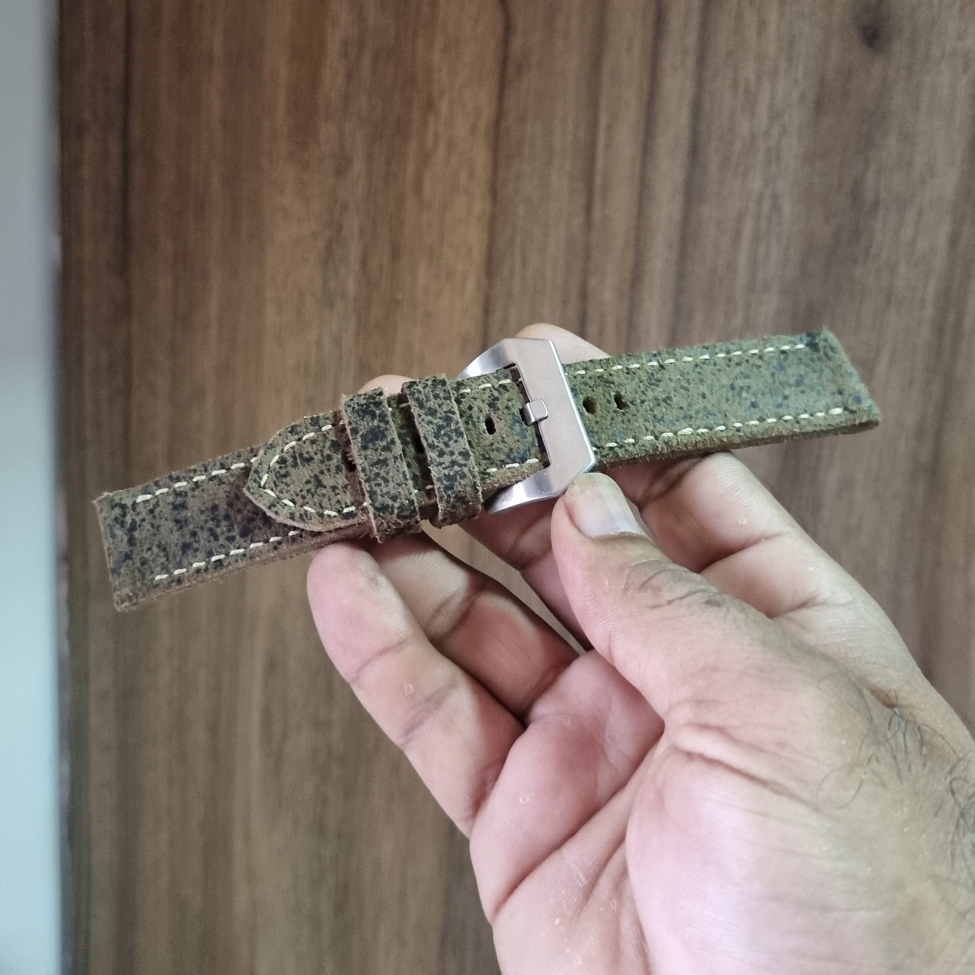 Indianleathercraft Vintage leather watch strap for panerai