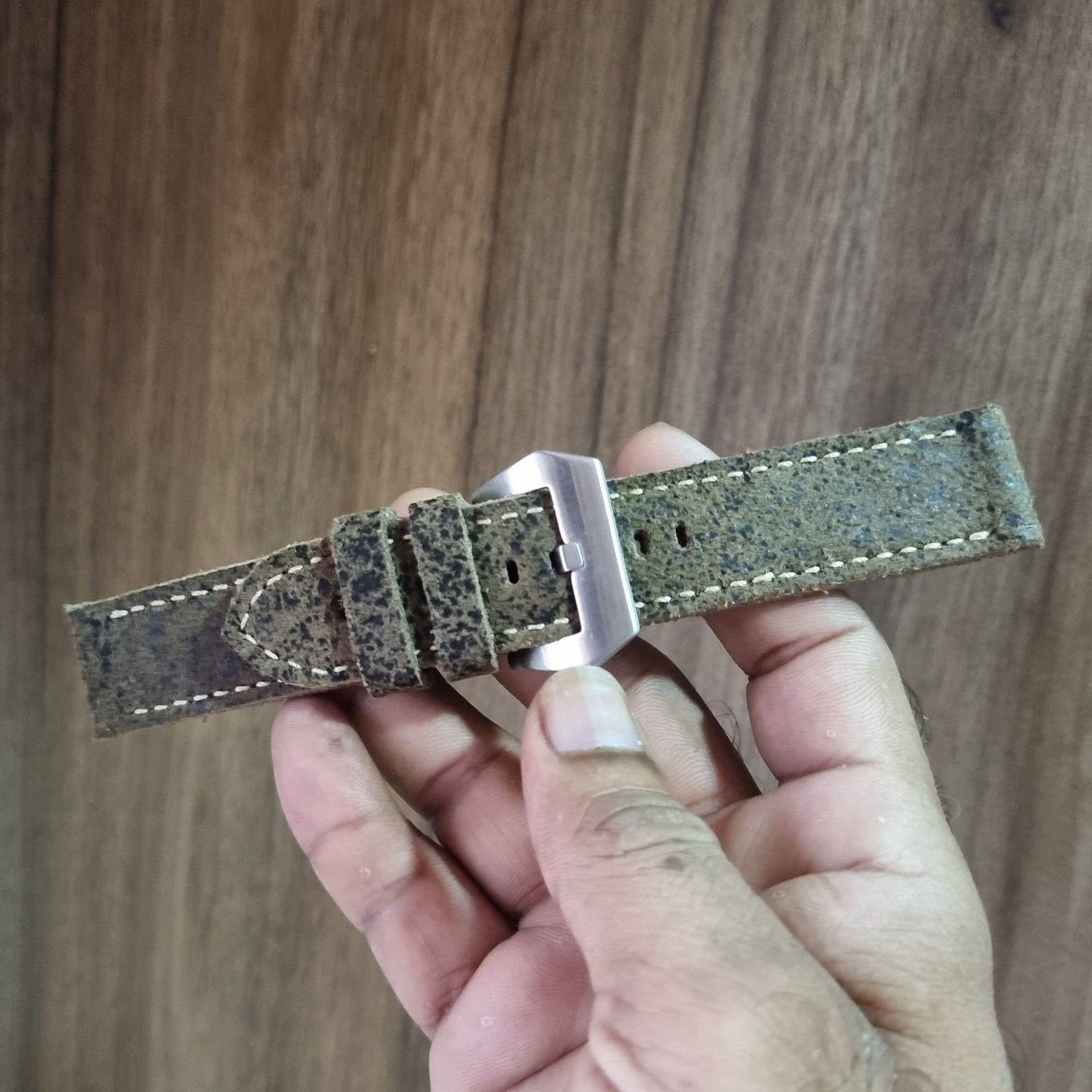 Indianleathercraft Vintage leather watch strap for panerai