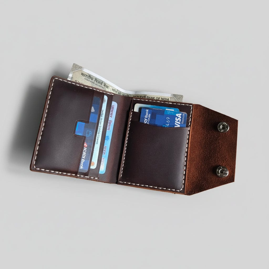 Indianleathercraft Wallets & Money Clips Brown Handmade leather wallet for men