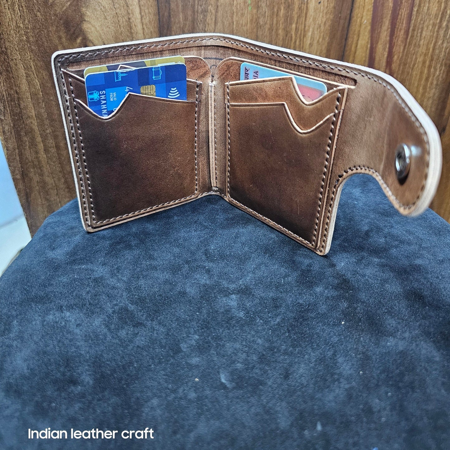 Indianleathercraft Wallets & Money Clips Brown Shell Cordovan biofold wallet